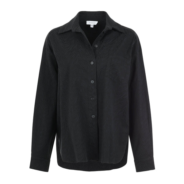 Oversized Button Up - Black Tiger