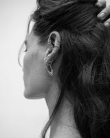 skull and cross bones safety pin earring