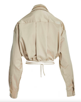 Cropped Button Up Wrap