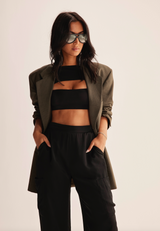 Ribbed Cut Out Top